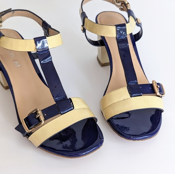 Studio L&T Patent Strappy Block Heel Sandals - Picture 7 of 11